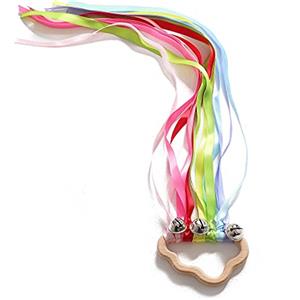 Mllepjdh Nastro Arcobaleno in Legno Sonaglio a Mano Aquilone Giocattoli Bambino Sviluppare Riconoscimento Uditivo Doccia Sensoriale Regalo Compleanno Aquilone a Mano