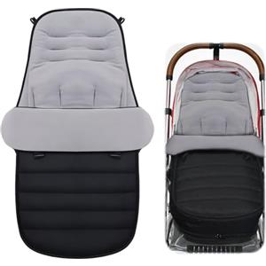 WIYETY Sacco nanna impermeabile per passeggino, sacco per passeggino, con cerniera, antiscivolo, per passeggino, passeggino, per tutti i passeggini, colore nero