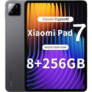 Xiaomi Pad 7 Tablet, 11,2 Pollici, 8 + 256 GB, Display 3,2 K 144 Hz, Snapdragon 7 + Gen 3, Batteria 8850 mAh, HyperAI, Altoparlante Quad, Esperienza Desktop Senza Soluzione di continuità, Grigio