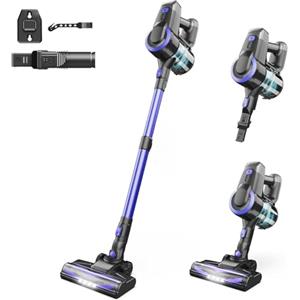 Ziaggnar Aspirapolvere Senza Fili, Scopa Elettrica Senza Fili ultraleggero 6 in 1, 55 minuti di autonomia, Anti-Avvolgimento, Aspirapolvere potente per Pavimenti/Tappeti/Peli Animali