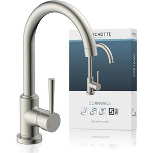 SCHÜTTE 79126 Robinet de cuisine CORNWALL, Robinet de cuisine orientable à 360°, Mitigeur d'évier avec mitigeur, Mitigeur d'évier de cuisine aspect inox, aspect inox