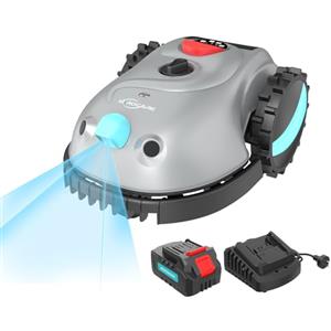YARDCARE V100 Robot Tagliaerba Senza Filo Perimetrale, Navigazione Visiva, Evita gli Ostacoli(150 tipi), Robot Tosaerba a Batteria da 4,0 Ah con Lama di Ricambio