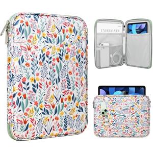 TiMOVO 9-11" Custodia per Tablet, Compatibile con iPad 11" A16 2025, iPad 10,9"/10,2"| Air 11", Galaxy Tab A9+ / A11 Plus 11", Borsa Protettiva con Tasche, Fiori