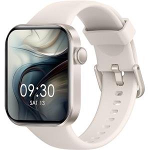 ASEEYIRJ Smartwatch Uomo Donna, 1.85" Orologio Smartwatch con Effettua/Risposta Chiamate, 140 Sportive Smart Watch con Contapassi/Sonno/Cardiofrequenzimetro/SpO2, Impermeabil IP68 Smartband iOS Starlight