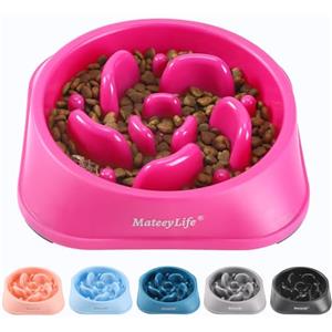 MateeyLife Ciotole per cani, ciotola per cani con alimentazione lenta, puzzle anti-soffocamento, ciotola interattiva per cani di piccola e media taglia, ciotole per cani per rallentare il cibo