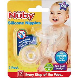 Nuby ID921 Tettarella per Biberon, Collo Standard Non-Drip