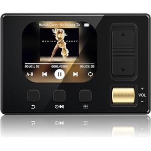 Diofox 32GB Lettore MP3 con Bluetooth 5.3, Lettore MP3 HiFi, Lettore musicale portatile con equalizzatore e altoparlante, Cuffie cablate, 6 stili musicali, Radio FM, Scheda TF fino a 128GB (Nero)