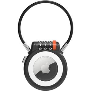 UP Security AirTag - Supporto con lucchetto a combinazione, compatibile con Apple AirTag, custodia antifurto in metallo per localizzatore GPS, per bagagli, valigie, zaini, armadietti, sicuro da