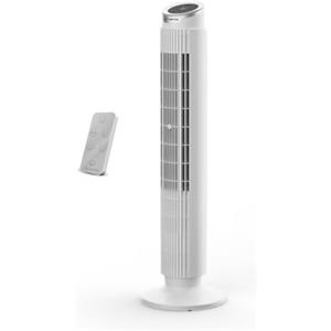 Rowenta Eole Silence Force, Ventilatore a Torre Silenzioso, Raffrescamento Intenso, 8 Velocità, Tecnologia Effitech, Risparmio Energetico, VU7025, Colore Nero