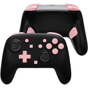 eXtremeRate Tasti Kit per Nintendo Switch 2 Pro Controller, Pulsanti ABXY D-Pad Home Capture Power Grilletti L R ZR ZL Sync GL GR Ricambio per Nintendo Switch 2 Pro Joystick - Rosa Gonfio
