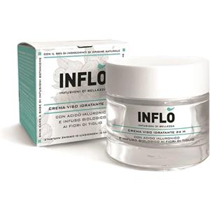 Specchiasol Inflò Crema Viso Idratante 24H 50ml - Nutriente e Emolliente con Fiori di Tiglio e Burro di Karitè