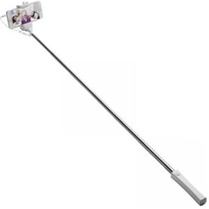 PARENCE.- Selfie stick universale per smartphone/pulsante foto/presa jack - lunghezza 1 metro aperto, Colore casuale