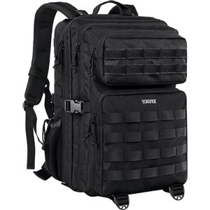 YOREPEK Zaino Militare Tattico 45L Molle Professionale per Escursionismo e Attività All'aperto - Nero