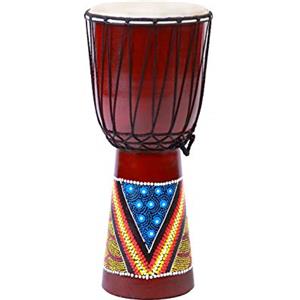 Ciffre 20cm alto x 10-12cm (superficie di gioco) Bambini Djembe Drum Drum Bongo dipinto a mano