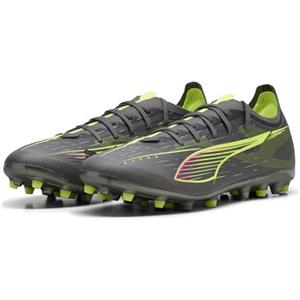 Puma Ultra 5 Match MG - Scarpe da Calcio Unisex, Matte Aged Silver-Yellow Alert-Puma Aged Silver,