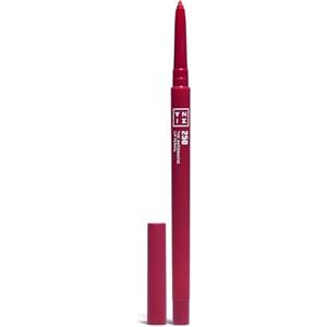 3INA MAKEUP - The Automatic Lip Pencil 250 - Rosa scuro rosso - Matita Labbra Rosa scuro rosso Lunga Durata Retrattile - Matita Labbra Waterproof - Lip Liner con Temperino - Vegan - Cruelty Free