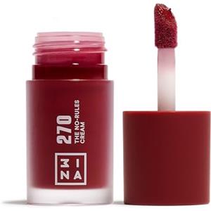 3INA MAKEUP - The No-Rules Cream 270 - Blush Liquido Bordeaux Scuro - Blush in Crema con Olio di Mandorle - Blush per Occhi Labbra e Guance - Blush dalla Finitura naturale - Vegan - Cruelty Free