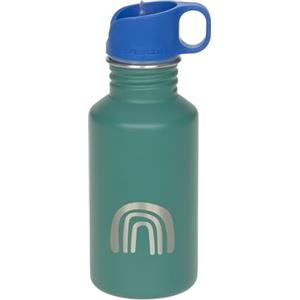 LÄSSIG Bottiglia per bambini in acciaio inox senza BPA 500ml per l'asilo, a prova di perdite, con tappo per lo sport/Bottle Stainless Steel Little Gang Rainbow green