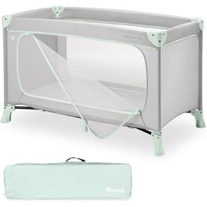 hauck Lettino Da Viaggio Dream N Play Plus - Culla Neonato Da 0 Mesi Fino a 15kg - Letto Pieghevole 120x60cm, Con Borsa - Box Bambini Con Apertura, Compatto - Dusty Mint