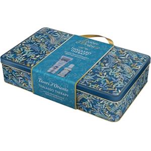 Tesori d'Oriente, Thalasso Therapy Set Regalo, Include Doccia Crema 250 ml e Profumo Aromatico 100 ml, Fragranza Marina con Note Agrumate e Saline, Cofanetto in Latta
