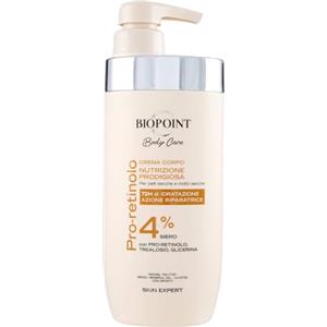 Biopoint Nutrizione Prodigiosa - Crema Corpo Idratante per Pelle Secca e Molto Secca, 4% Siero con Pro-Retinolo, Azione Nutriente e Protettiva, Dona Elasticità e Morbidezza, 72h di Idratazione, 500 ml