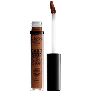 NYX Professional Makeup Correttore Can't Stop Won't Stop, Correttore Viso Liquido, Adatto a Tutti gli Incarnati, Mocha, Confezione da 1