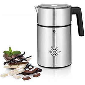 WMF, Lono Milk & Choc, macchina per schiuma a induzione, per schiuma di latte calda e fredda e cioccolata calda, Cromargan opaco e argento