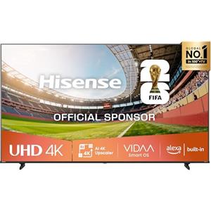 Hisense Smart TV 85" 4K Ultra HD 2025 85E63QT, Smart TV VIDAA U8, Dolby Vision, HDR 10, Game Mode Plus, Alexa Built-in, VIDAA Voice, Tuner DVB-T2/S2 HEVC 10, lativù 4K, 85'', 2025 LED
