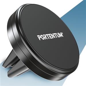 PORTENTUM Porta cellulare auto magnetico ultrapotente (Non compatibile con MagSafe) - Presa estrema con 6 magneti - Supporto telefono per griglia di aerazione - 360° - Per Samsung, Android, iPhone