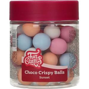 FunCakes Choco Crispy Balls Sunset - Perles di Cioccolato, Ottime per decorare torte, cupcake, biscotti, crostate e molto altro - Decorazione per torte - 60g