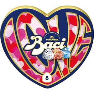 Perugina BACI PERUGINA Cioccolatini Assortiti ripieni al Gianduia, Latta Cuore San Valentino 100g
