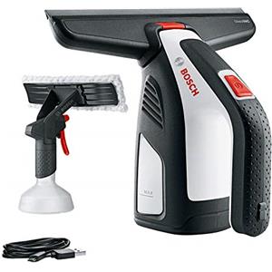 Bosch Lavavetri Aspiragocce Elettrico a Batteria GlassVAC Solo Plus (per finestre, piastrelle, specchi e piatti doccia, autonomia: per circa 35 finestre, confezione in cartone)