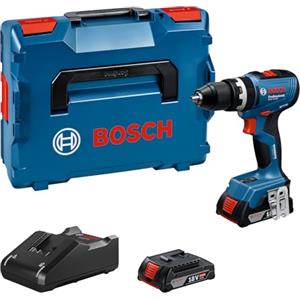 Bosch Professional 18V System Trapano-avvitatore a batteria GSB 18V-65 (motore brushless, incl. 2 batterie GBA 18V 2.0Ah, caricabatteria GAL 18V-20)