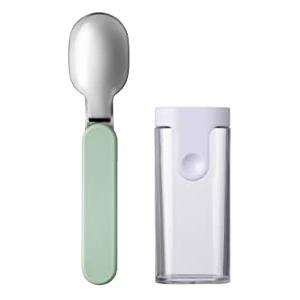 Mepal - Cucchiaio Pieghevole Ellipse - Cucchiaio Riutilizzabile da Portare con Sé - Cucchiaio Pieghevole per Yogurt - Posate da Viaggio - Custodia Inclusa - Acciaio Inossidabile - Nordic sage,