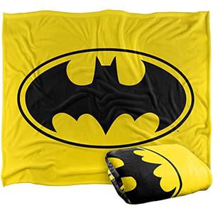 LOGOVISION Batman Nero Bat Coperta super morbida al tatto setoso - 152 x 127 cm
