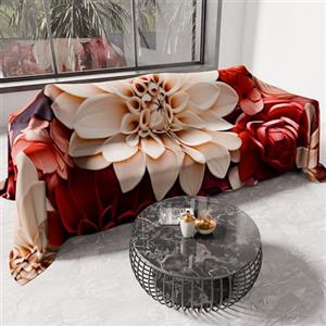 PETTI Artigiani Italiani - Telo Arredo in Microfibra, Copritutto, Copridivano 360x270 cm, Fantasia Floreale 05 24 | Telo Protettivo Lavabile, Copriletto e Copritavolo Multiuso per Divani