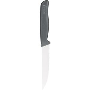zyliss Coltello da Bistecca, Lama Seghettata in Acciaio Inossidabile Tedesco da 11 cm o 4.3 Pollici con Manico Antiscivolo in Paglia di Frumento, da Cucina o da Verdura, da Pizza