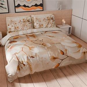 PETTI Artigiani Italiani - Set Copripiumino Singolo 140x200 cm (1 Federa 63x63 cm Inclusa), Parure Copripiumino Microfibra con Stampa Digitale Floreale 25 12 - Made in Italy
