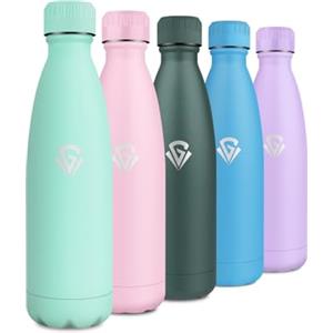 KollyKolla Borraccia Termica 500ml, Borraccia Acciaio Inox, Bottiglia Termica Doppia Parete, Senza BPA, Riutilizzabile e Antigoccia, Borraccia per Bambini, Scuola, Ufficio, Sport, Palestra, Campeggio, Viaggio