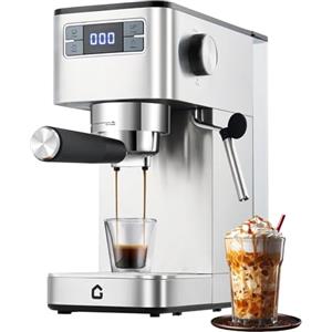 Garvee Macchina da caffè italiana semiautomatica in acciaio inossidabile
