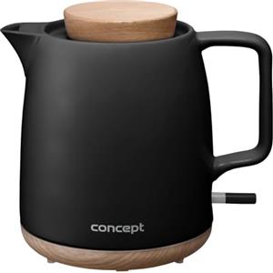 Concept RK0086 Elegante bollitore elettrico in ceramica, 1 l, nero