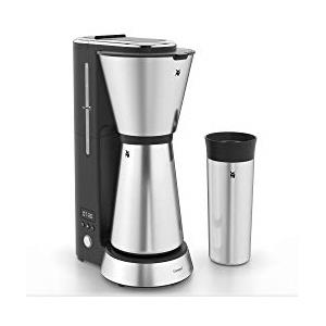 WMF KitchenMinis Macchina da caffè Aroma Thermo to Go in Acciaio Inox 18/10 Cromargan, potenza 870 W, con filtro, caraffa termica 650 ml e thermos 350 ml, finitura satinata opaca