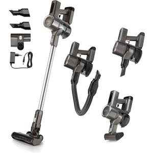 Hisense HVC6463DA Scopa Elettrica Senza Fili 2in1 Pieghevole, 400W Motore Inverter, 60 Min Autonomia, Tecnologia Ciclonica, Batteria Removibile, Display LED, Accessori Inclusi