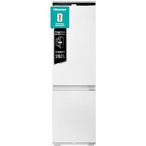Hisense RB3B250NEWE1, Frigorifero Combinato da incasso Total No Frost 178cm, 35dB (B), 252l, display digitale LED, 1 cassetto controllo umidità, convert function nel freezer, luce superiore e laterale