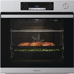Hisense O66226AXS, Forno Multifunzione Termoventilato, Cavità XXL 77 Litri, Pulizia Aqua Clean, 13 Funzioni, Cottura Combinata a Vapore, Funzione Pizza 300 °C, Inox