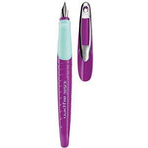 Herlitz 11167988 scuola (penna stilografica con cartuccia di inchiostro per destrorsi pink/minze