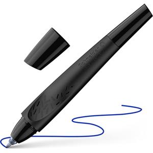 Schneider Breeze 188831 - Penna roller in plastica riciclata, premiata con l'angelo blu, colore dell'inchiostro: blu reale, cancellabile), nero