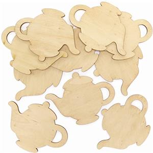 Baker Ross Sottobicchieri in Legno Teiera - Confezione da 10, Artigianato per Bambini (FC386)