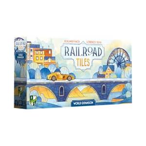 Cranio Creations - Railroad Tiles, World Expansion - Espandi il tuo Viaggio Ferroviario con Nuovi Obiettivi e Meccaniche! - 1-4 Giocatori, 45 Min - Età 8+ - Espansione - Edizione in Lingua Italiana