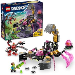 LEGO DREAMZzz 2 in 1 Scorpione Escavatore Giocattolo - Trasformabile in Figura di Vespa - con 3 Minifigure e Creatura del Tesoro Arancione da Collezione - Regalo per Bambini da 7 Anni in su - 71513
